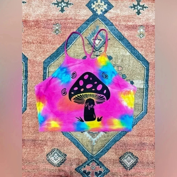 Earthbound Trading Co. Tie Dye Mushroom Tank - Picture 6 of 7